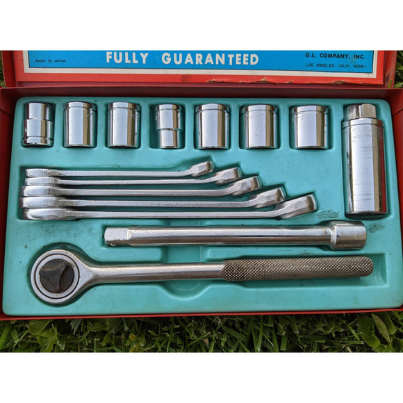 Vintage Mark I G.L. Company Inc. 16 Pieces 3/8" Drive Combination Wrench Set - Picture 4 of 8